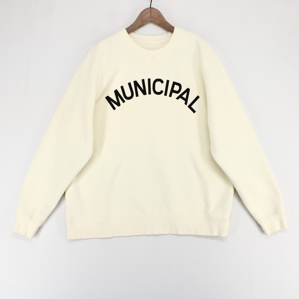 Municipal Sweatshirt Mens XL Cream Graphic Crewneck Fleece Sport Utility Gear